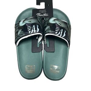 Primitive Mens 7M Naruto Serpent Snake Skateboarding Slides Sandals Green NWT